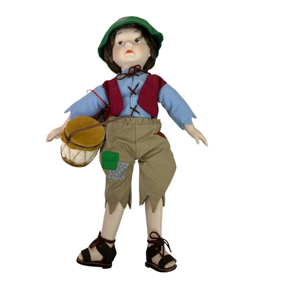 Hallmark Little Drummer Boy Porcelain Musical Doll 16